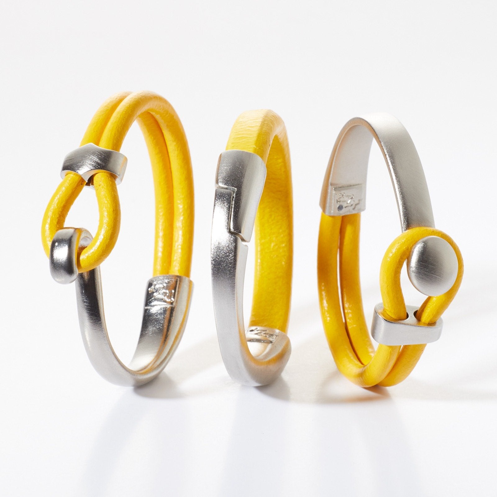 Banana Yellow/Silver Set of Three