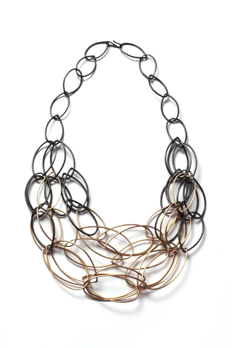 Maya Necklace - Steel/Bronze