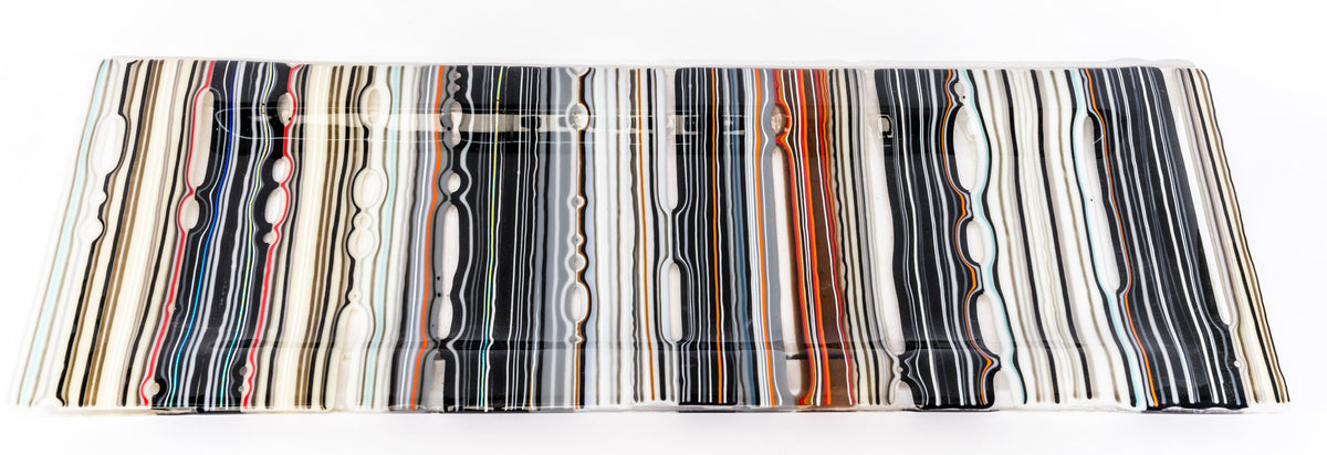 Organic Style Platter in Earth and Black and White Tones