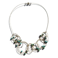 Turquoise & Gold Cable