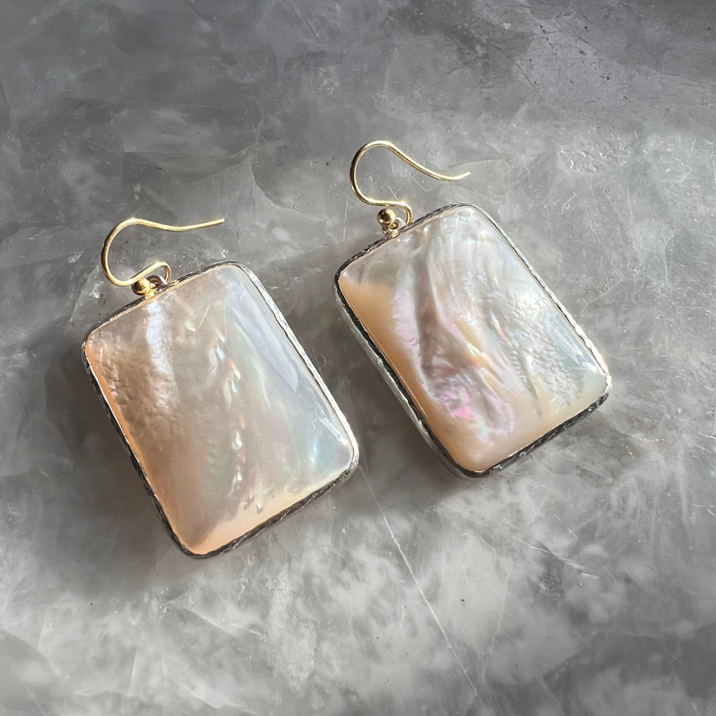 Mother-of-Pearl Statement Earrings
