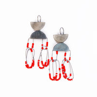 Double Hemispehere Drop Constellation Earrings