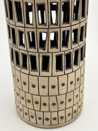 Black and White Carved Vessel