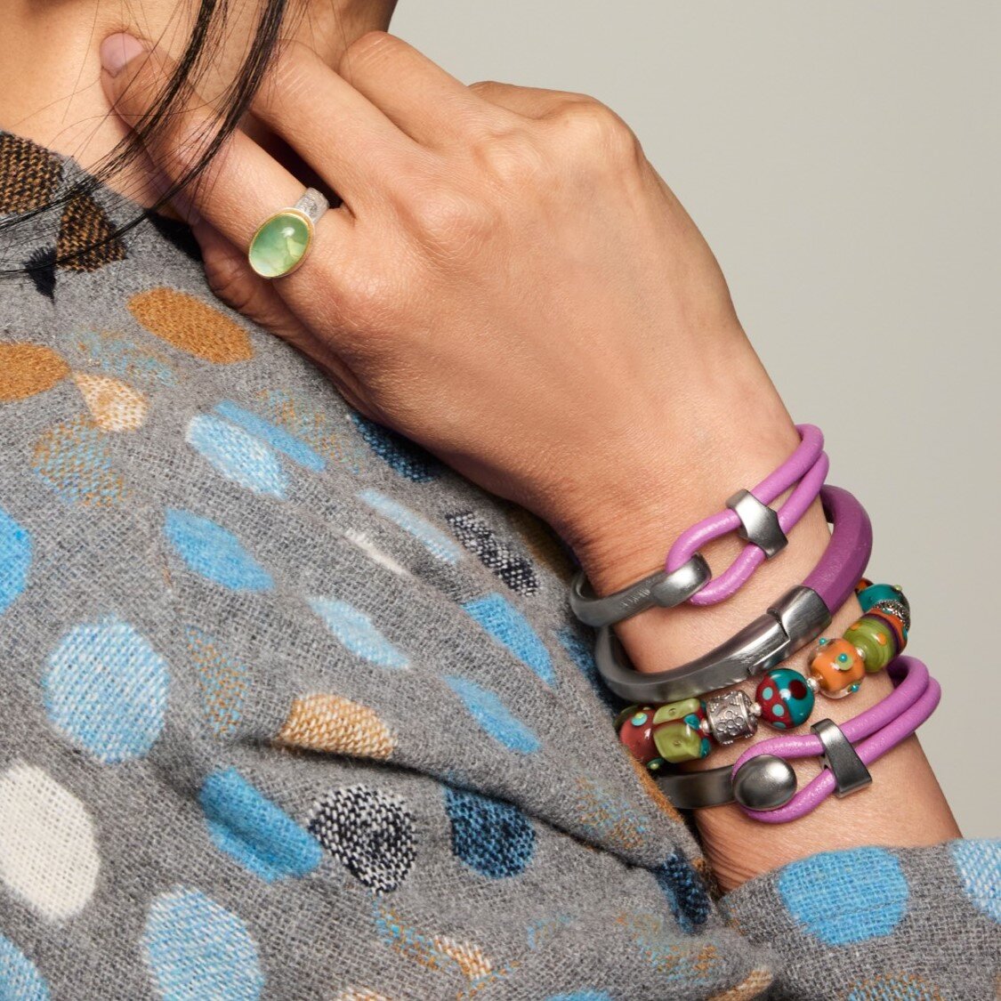Plum/Silver Set of Three