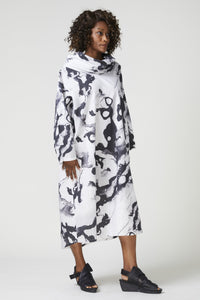 Long Sleeve Cowl Neck Dress