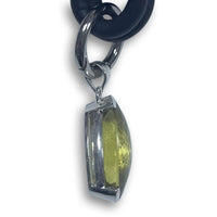 Eye-Shaped Lemon Topaz Drop Necklace