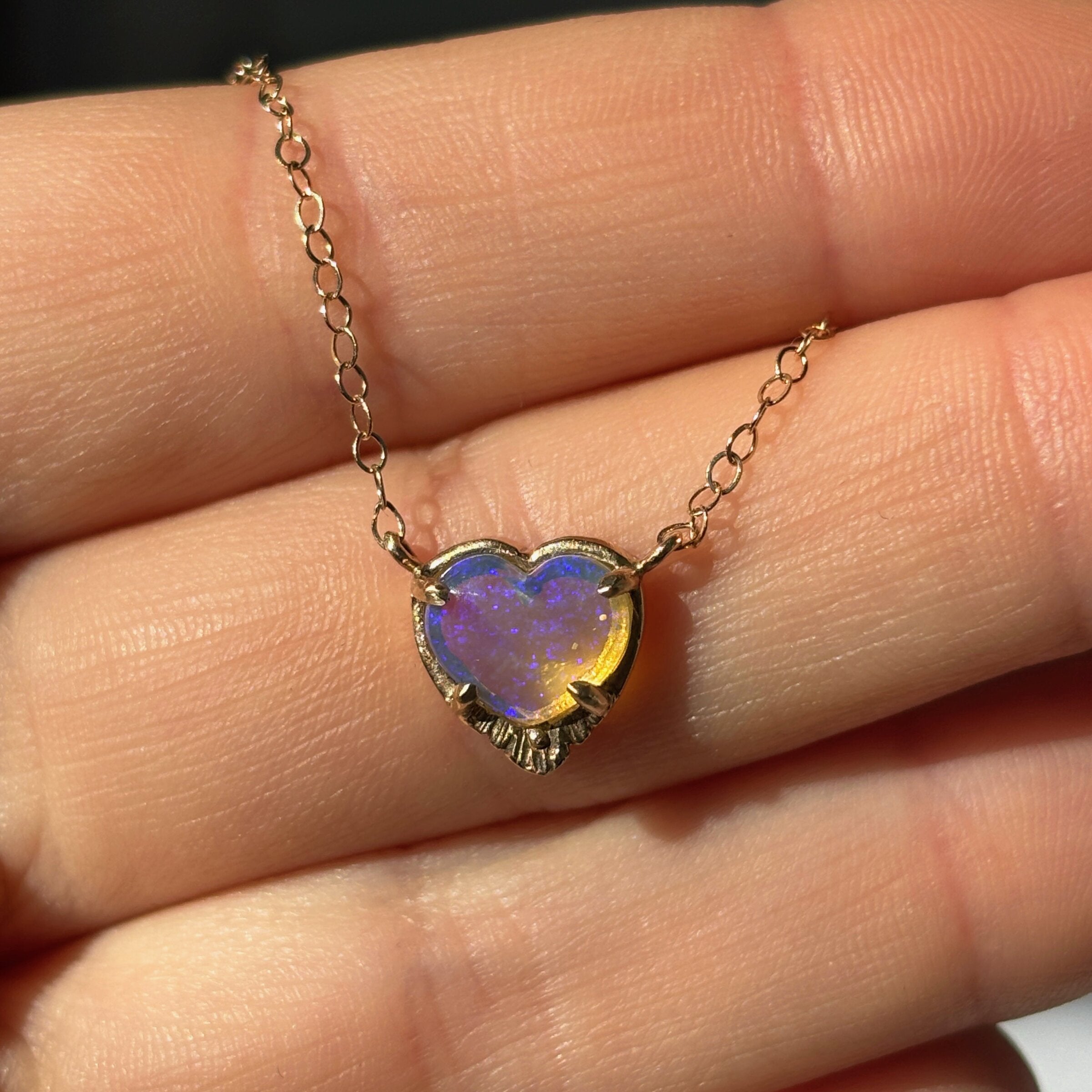 Radiant Heart Opal Necklace