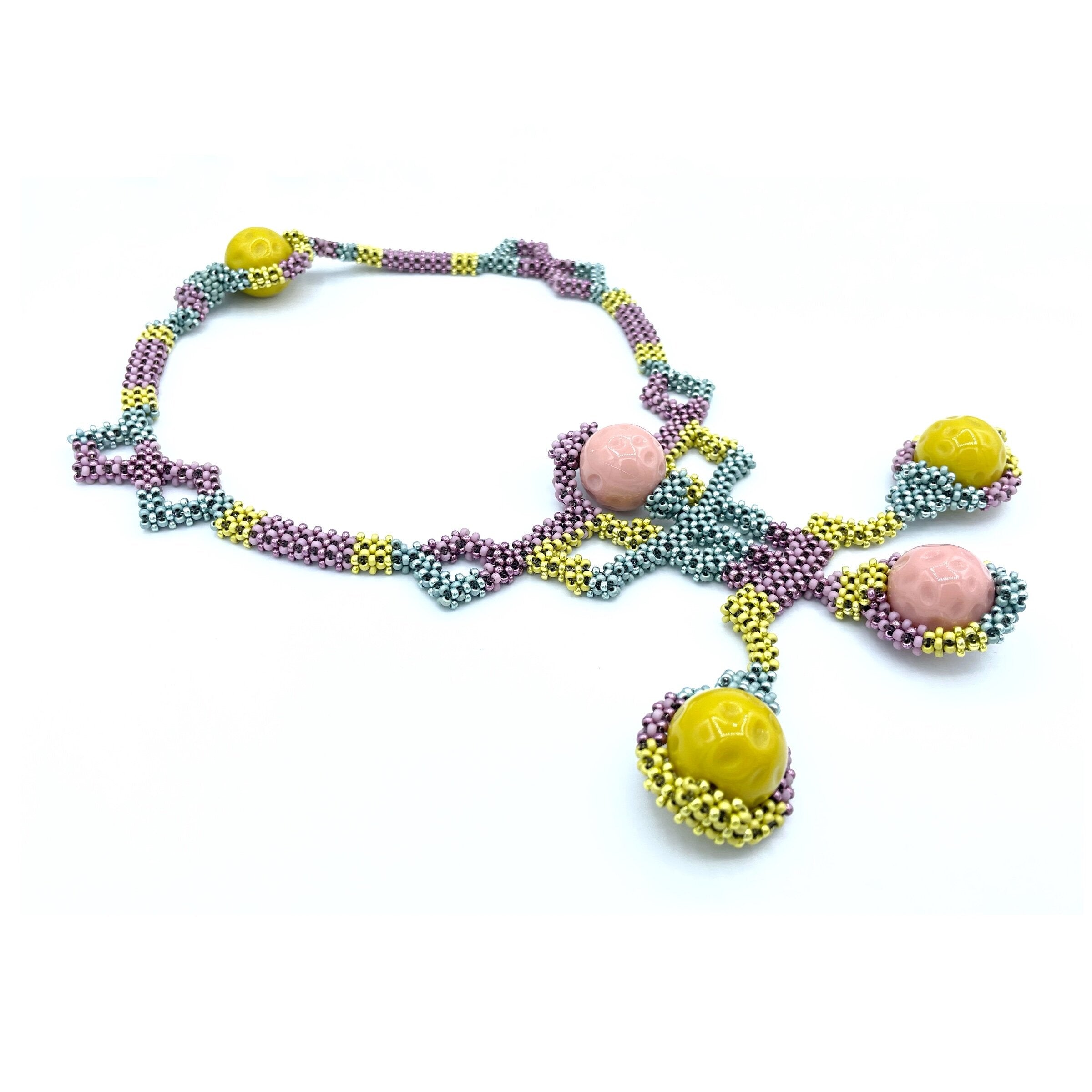 Bird of Fire Beaded Necklace