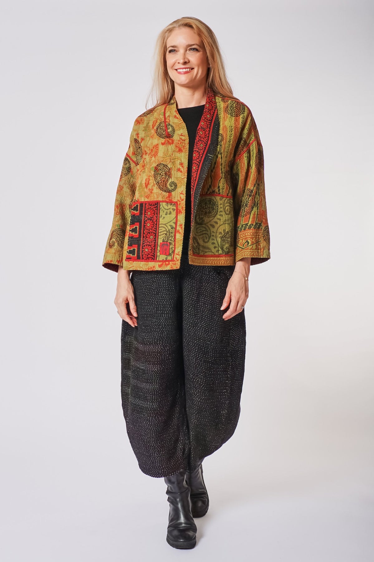 Stand Collar Cropped Jacket #3