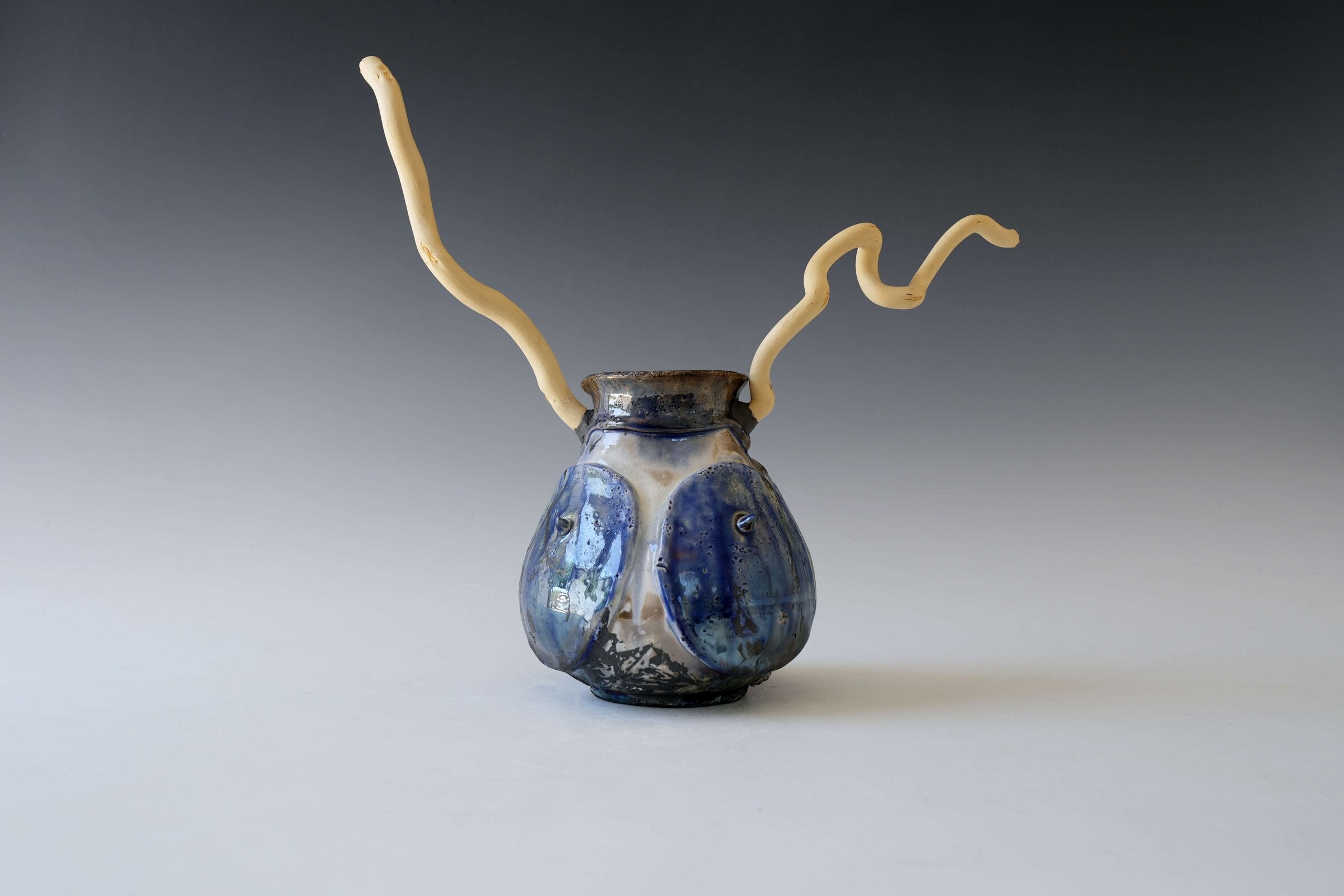 Burnt Shell Magic Forest Porcelain Vessel