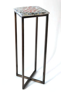 Red and Gray Cellular Glass Table