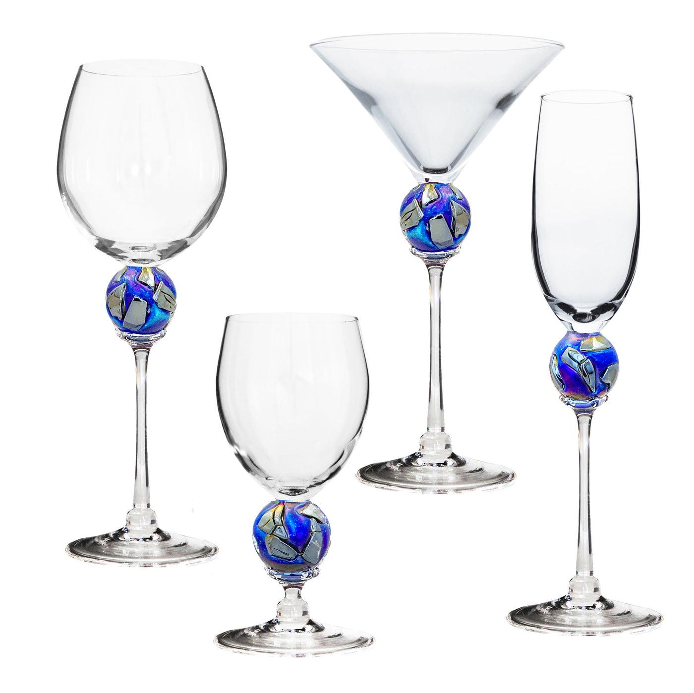 Wine Glass, Water Glass, Martini Glass, Flute Glass