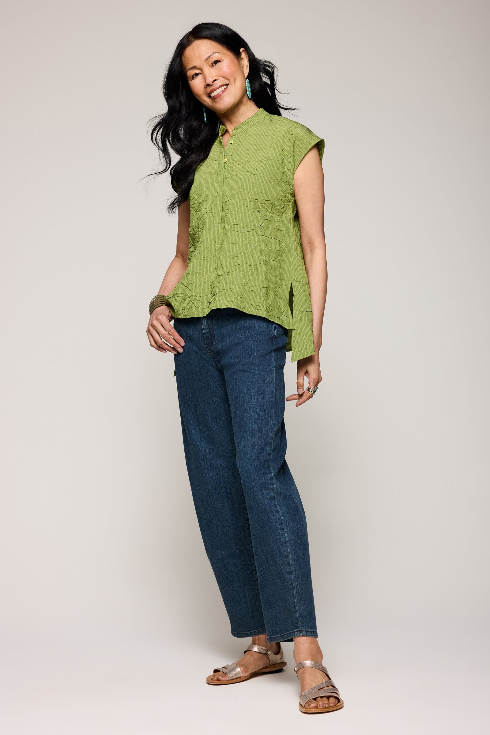 Olive Mini Stripe