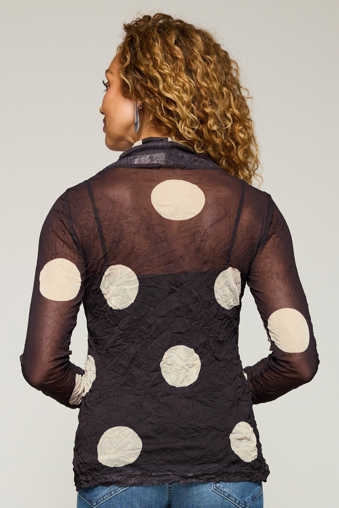 Black/Stone Dot Print