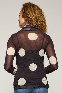 Black/Stone Dot Print