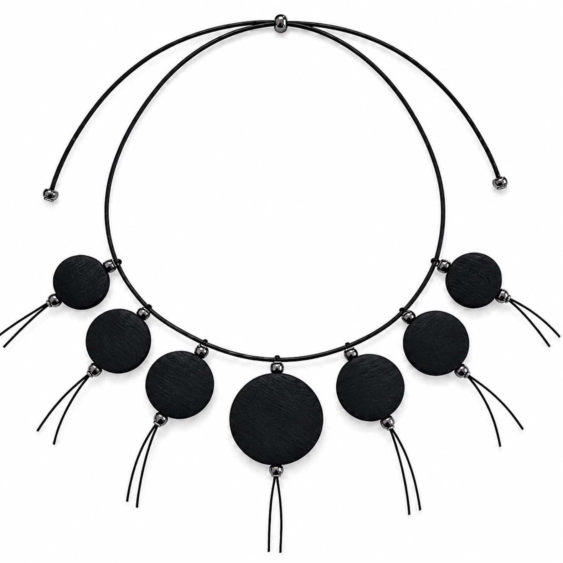 Monochromatic Italian Silk Reversible Necklace