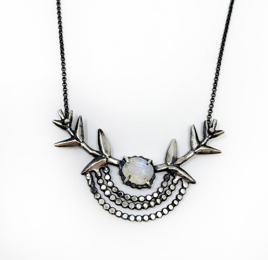 Moonstone Branch Necklace