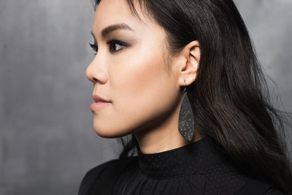 Harper Feather Drop Earrings