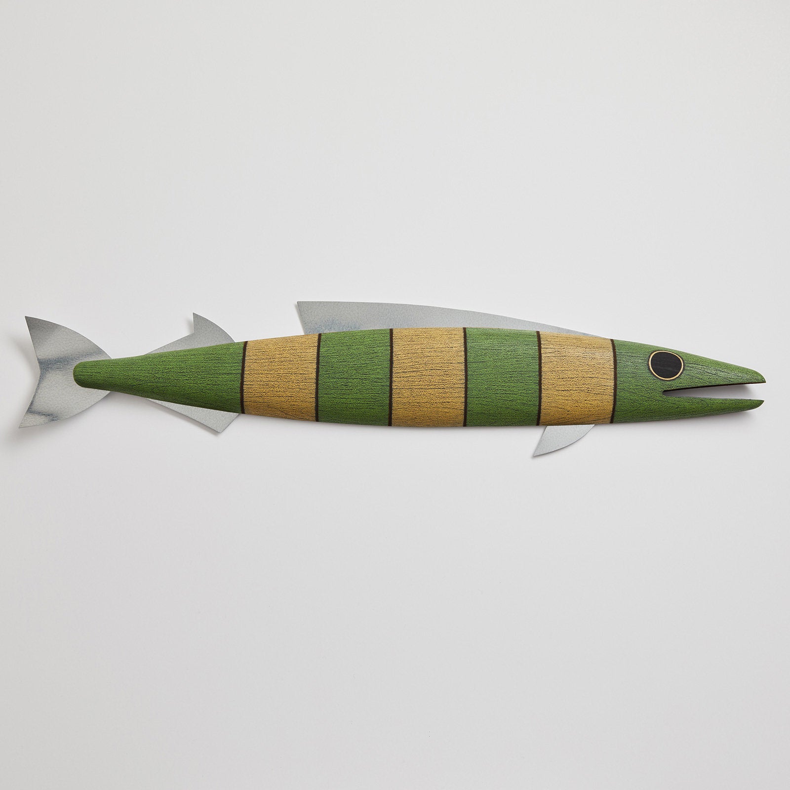 Large Fish with Fins in Green Stripes