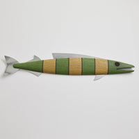 Large Fish with Fins in Green Stripes