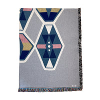 Loom Woven Throw Blanket in Fog Gray