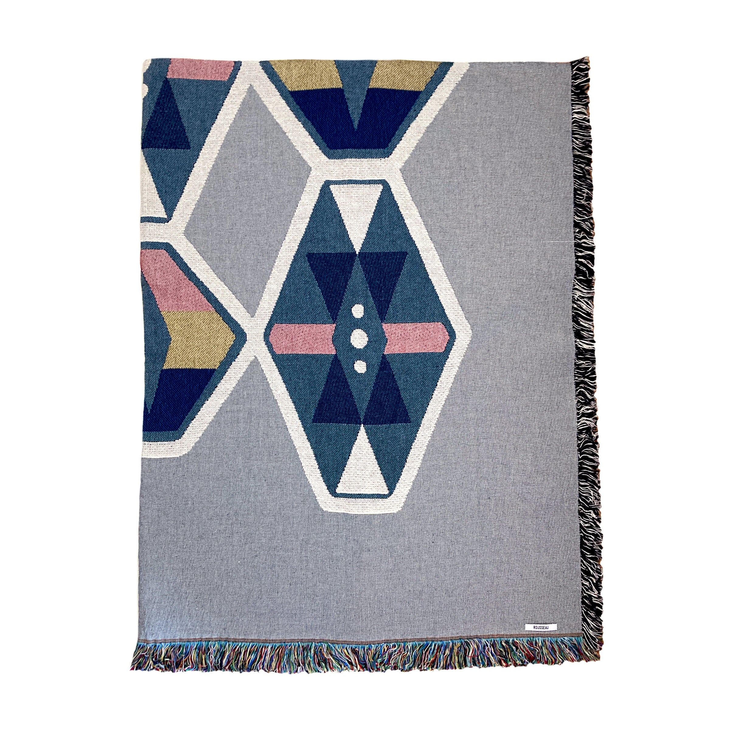 Loom Woven Throw Blanket in Fog Gray