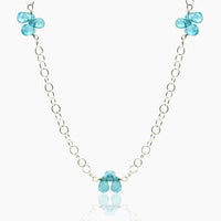 Aqua Apatite Fine Chain Necklace
