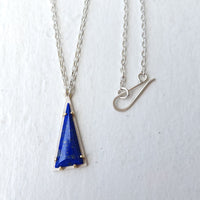 Prong Set Lapis Pendant Necklace