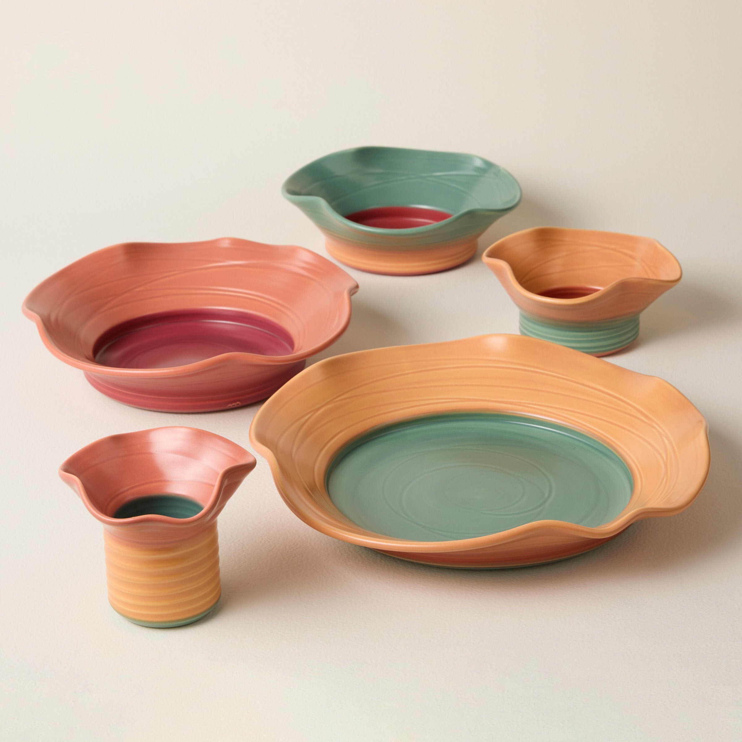 Autumn Wave Platter Set