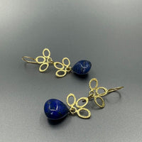 Long Lapis Drop Earrings