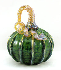 Small Spring Green with Gold Stripes