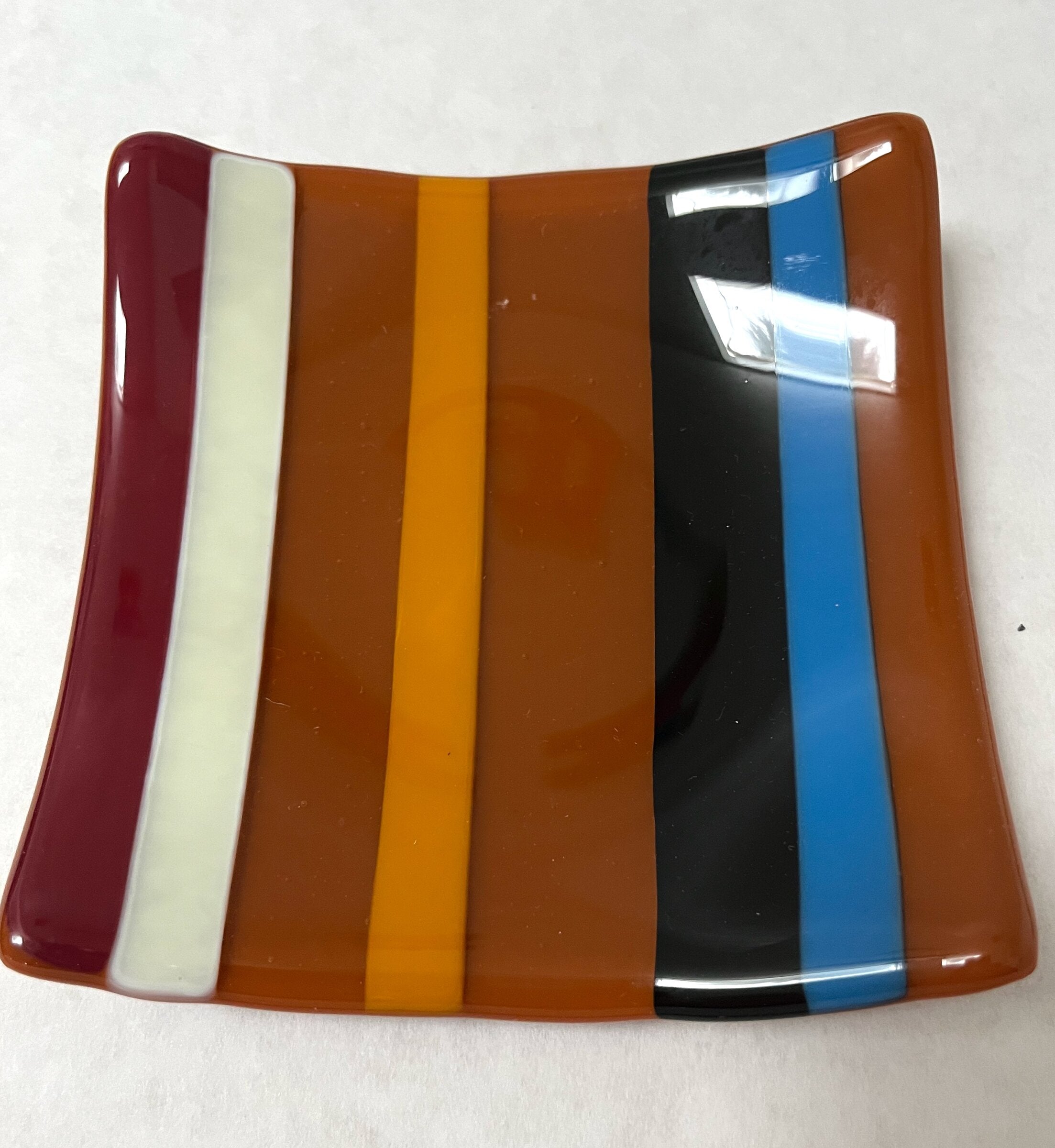 Four Stripey Plates