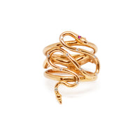 Rose Gold & Diamond Snake Ring