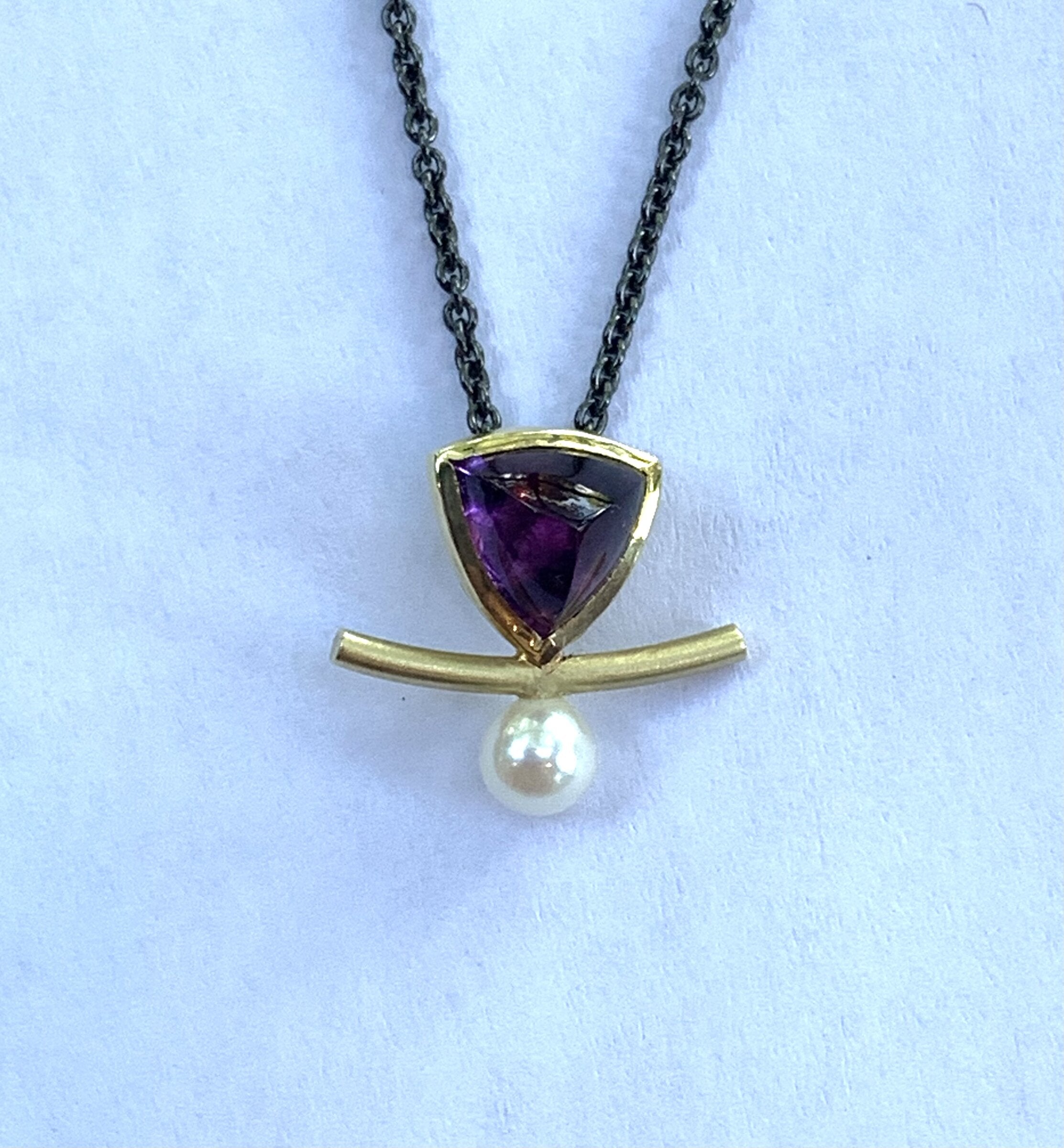 Joy Amethyst & Pearl Pendant