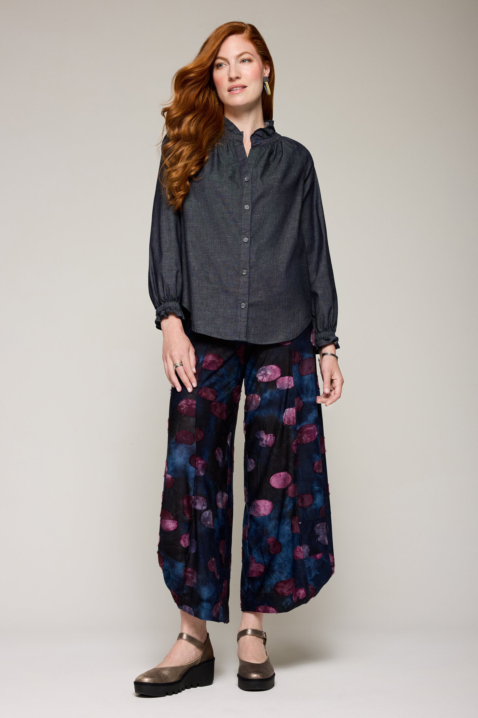 Chambray Beatrice Blouse