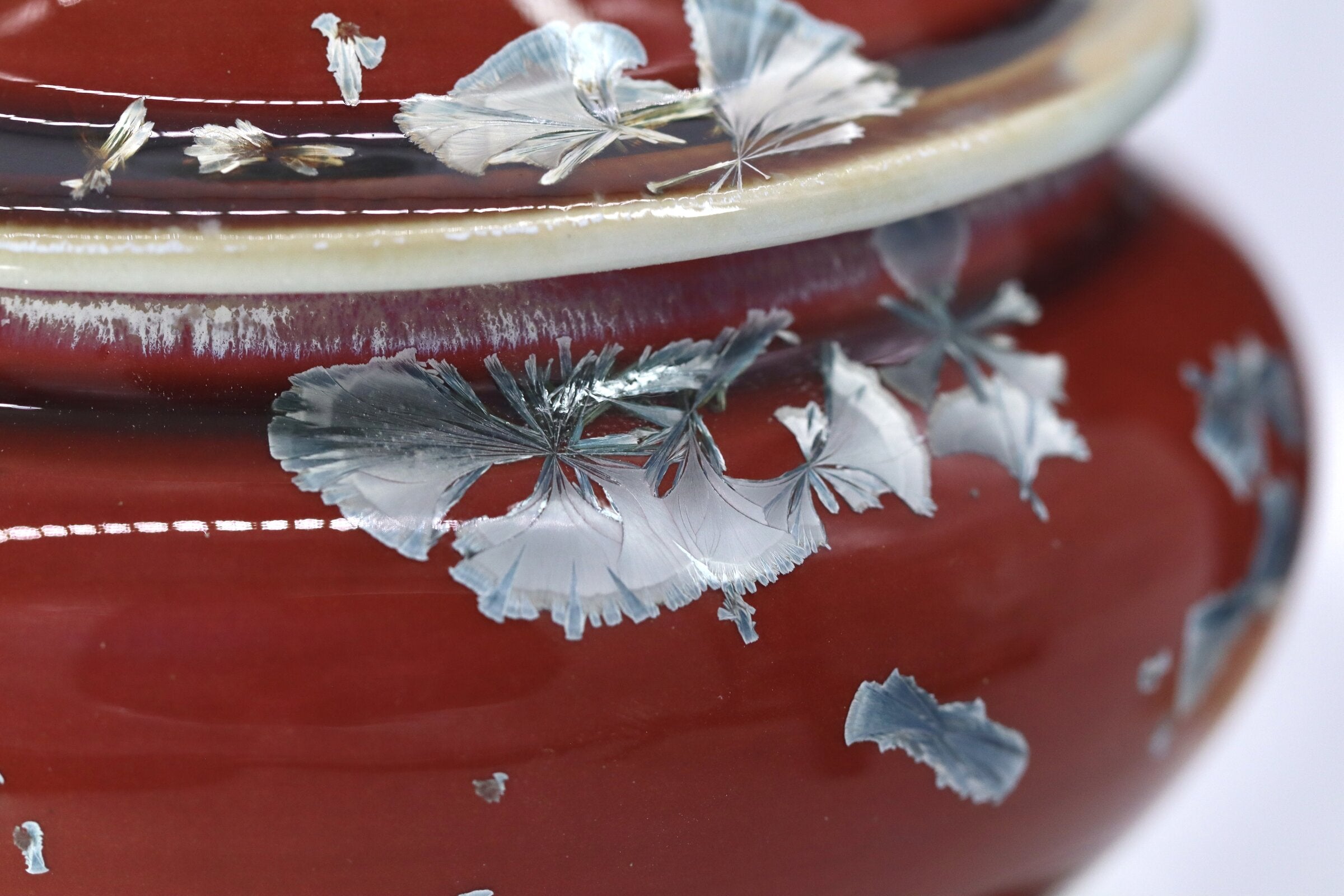 Scarlet Crystalline Jewelry Jar