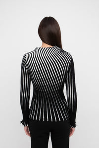 Pleat Knit Asymmetric Top