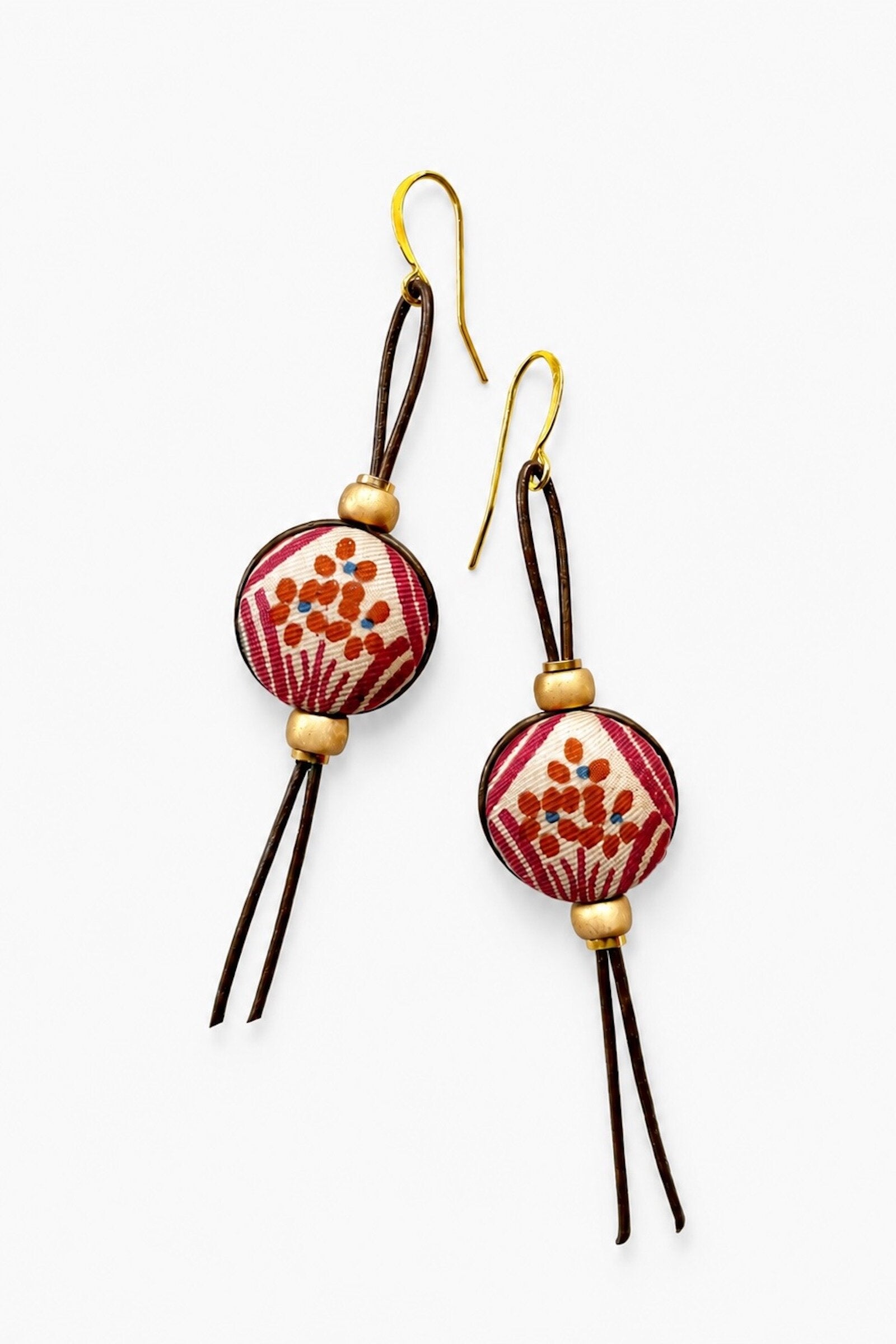 Floral Art Nouveau Silk Earrings
