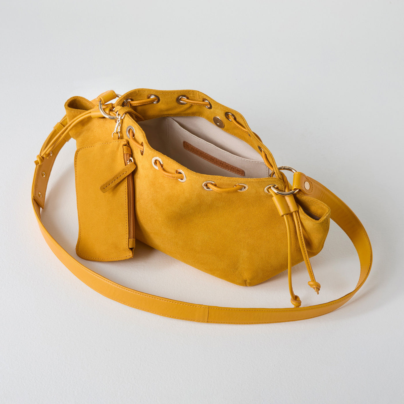 Suede East West Bag