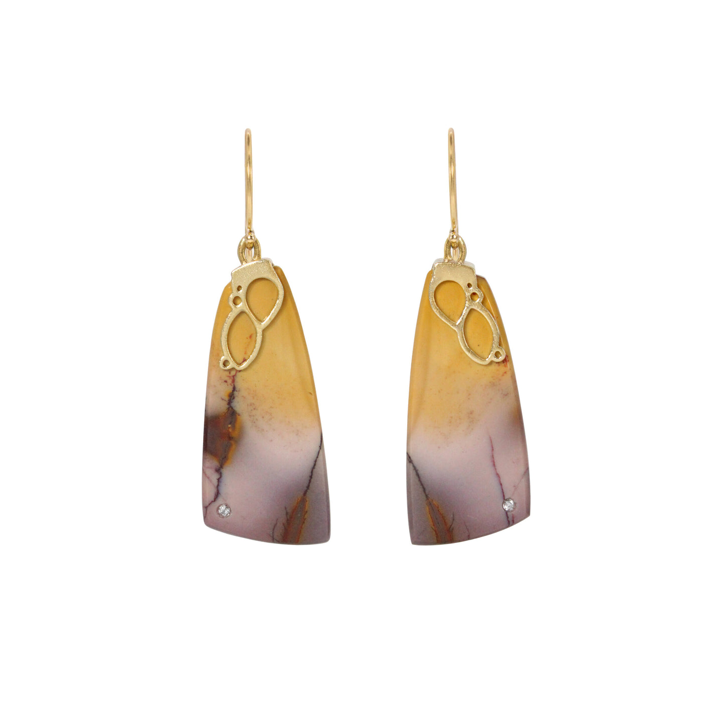 Mookatite & Diamond Earrings | Photo by Webgem