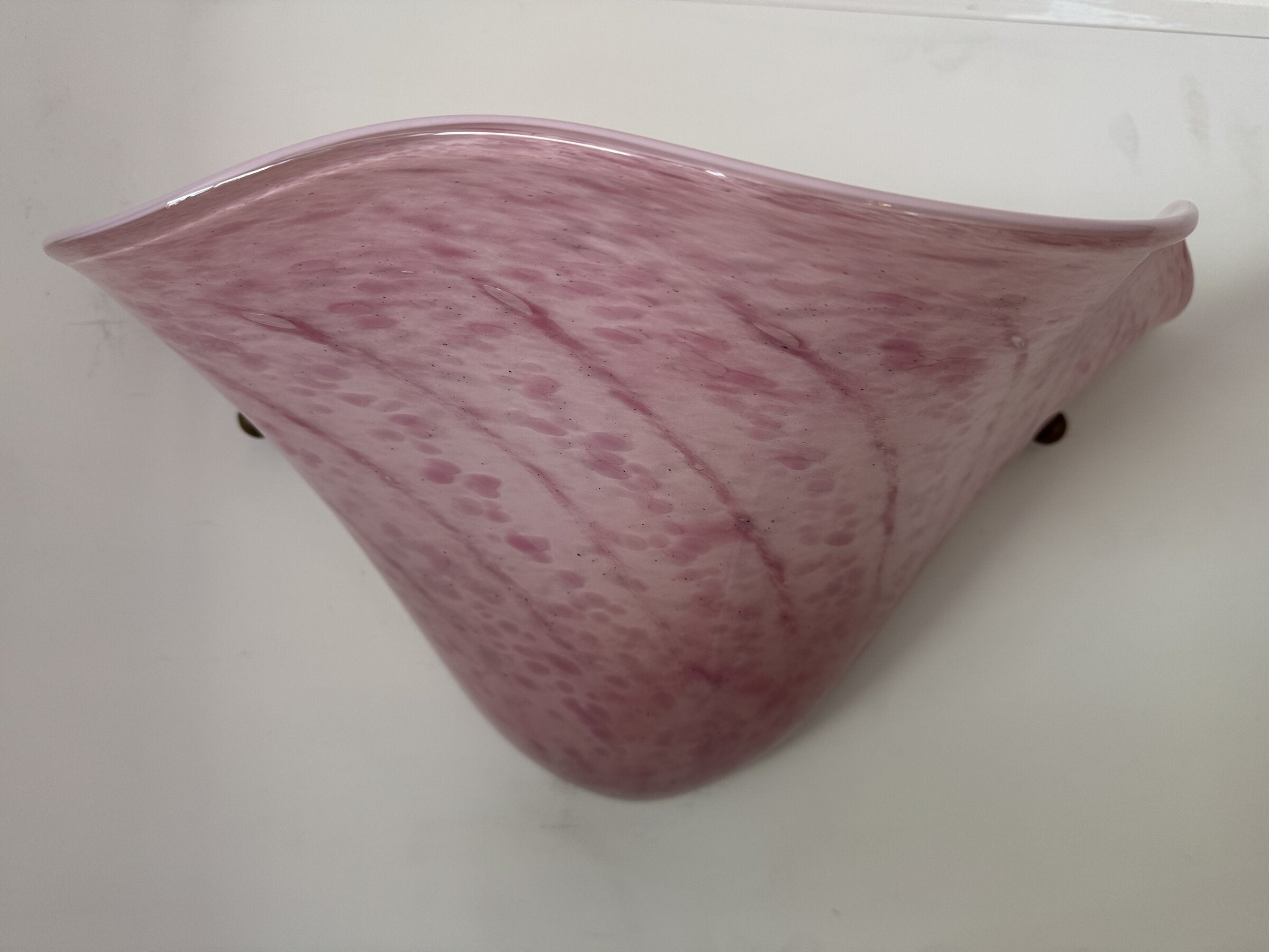 Pink Swirls Fluted Sconce