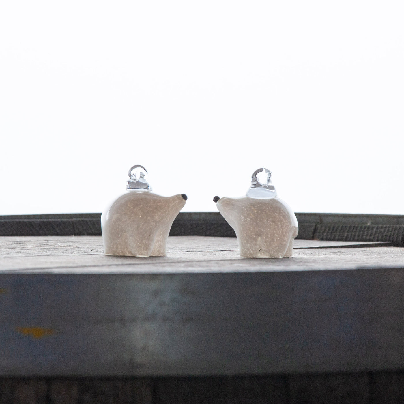 Glass Polar Bear Ornament