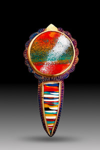 White Moon Flash Pin