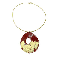 Red and Gold Pendant No. 3