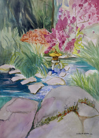 Spring Garden with Lantern