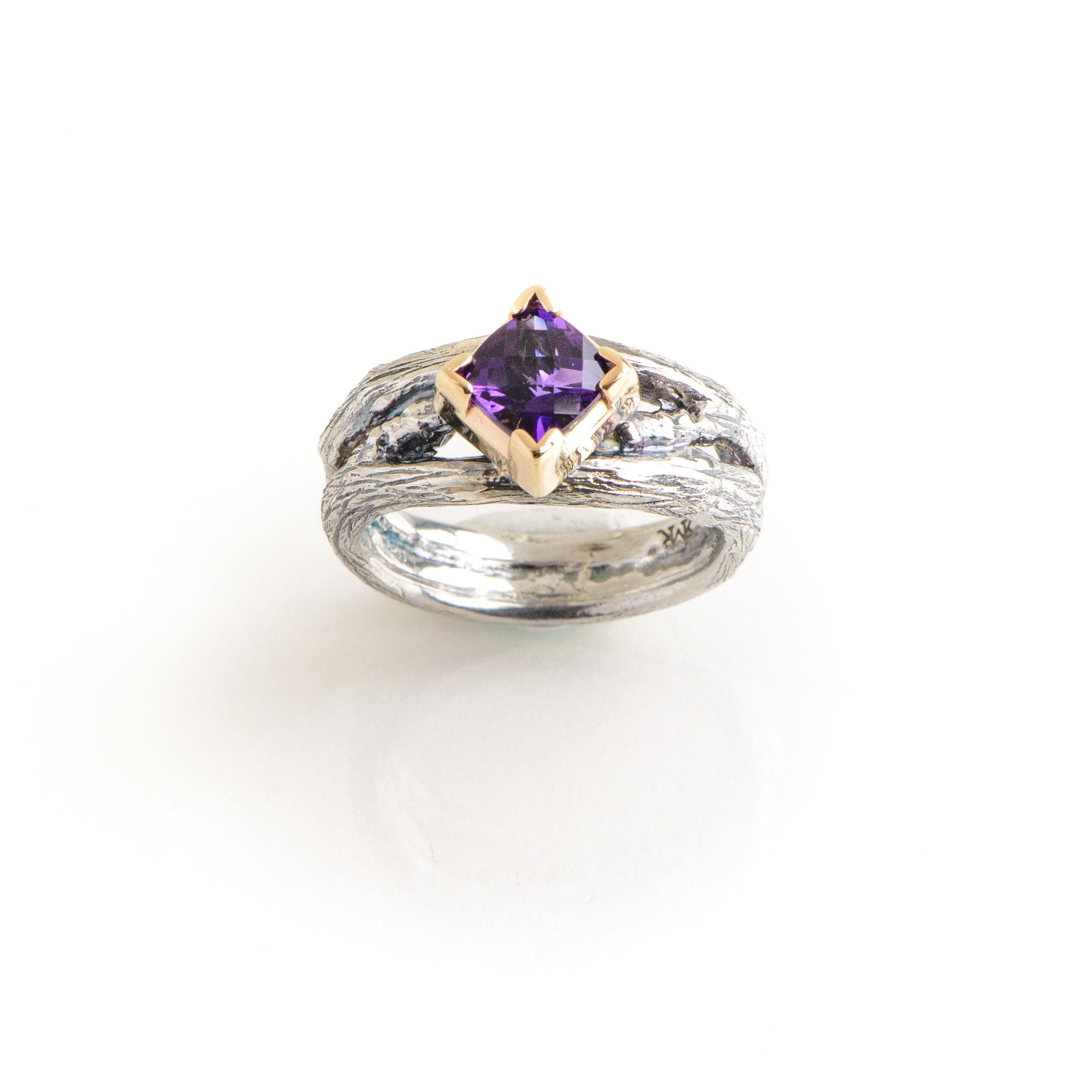 Amethyst Twig Ring