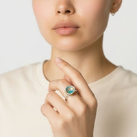 Enameled Anemone Ring