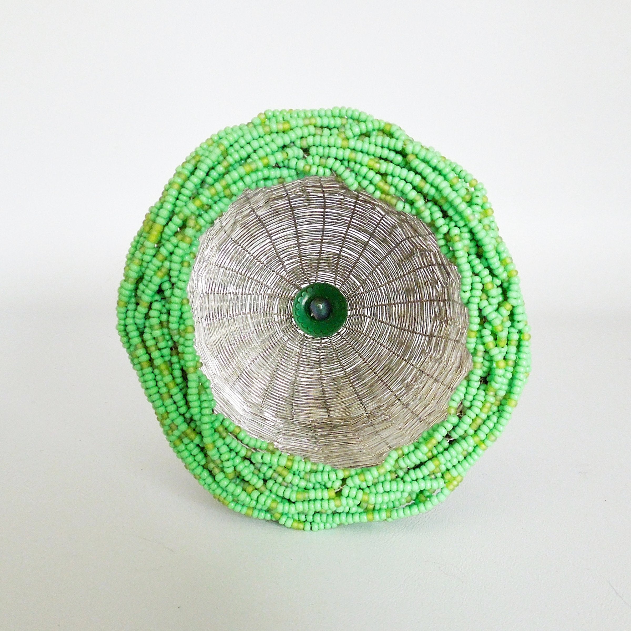 Ring Basket with Minty Green Rim