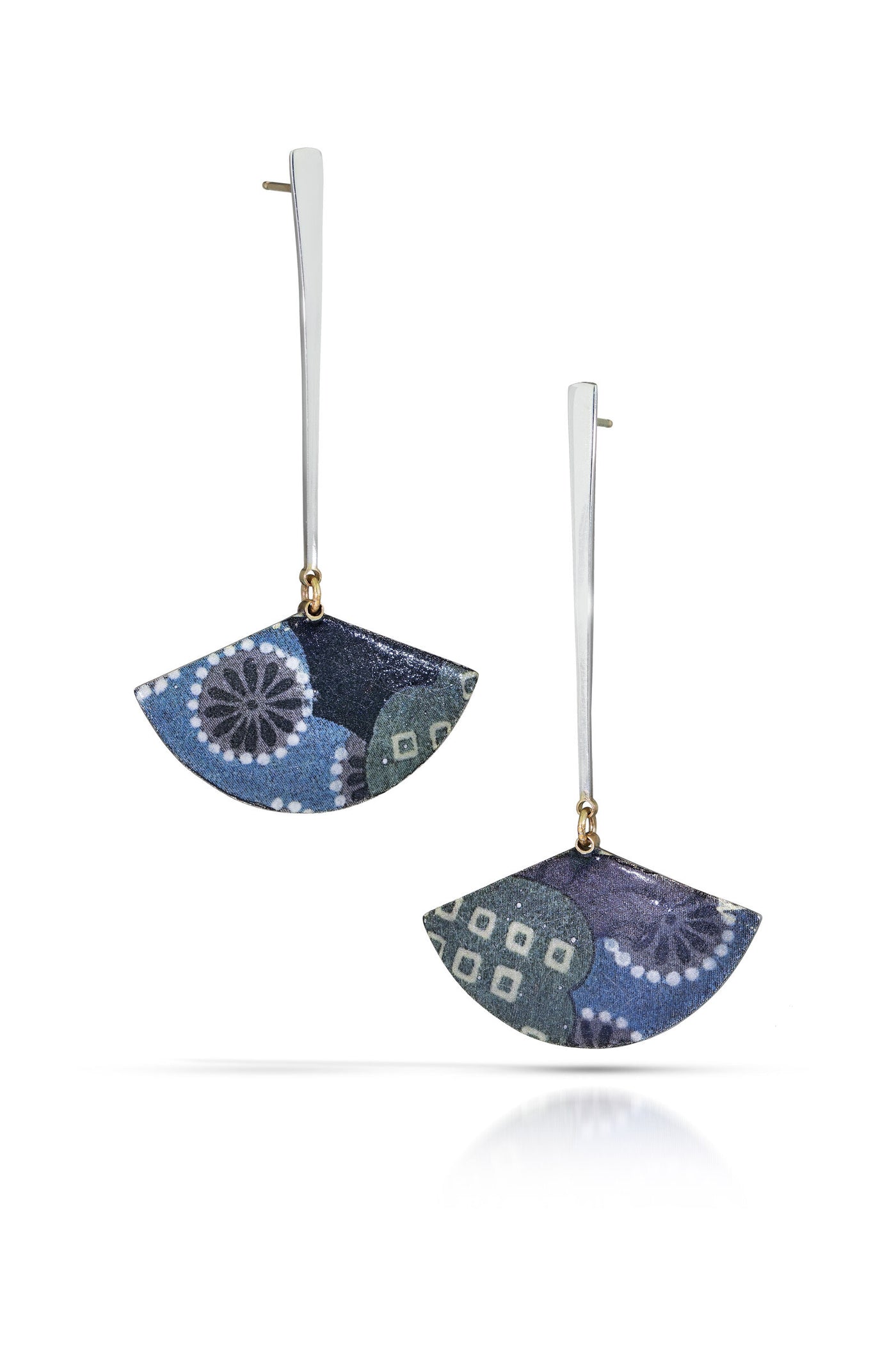 Tapered Kimono Fan Drop Earrings