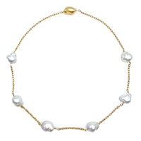 Baroque Akoya Pearl Station Necklace